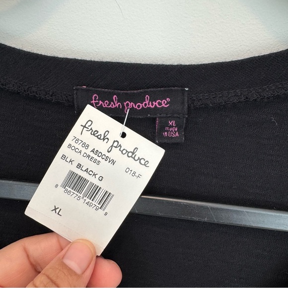 FRESH PRODUCE 100% BOCA DRESS
BLK BLACK G size XL - Picture 3 of 7